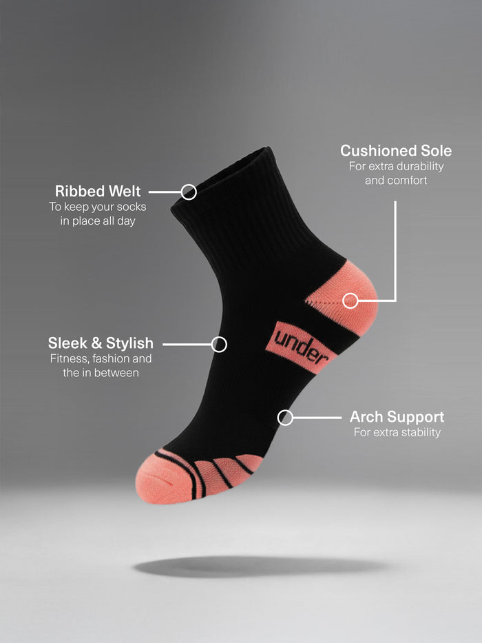 Kids Cushioned Sport Quarter Crew 5 Pack