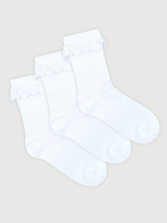 Kids Fashion Ruffle Sock 3 Pack