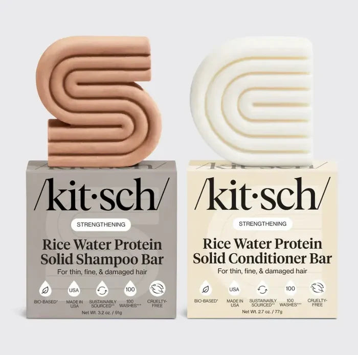 Kitsch Rice Water Shampoo & Conditioner Bar Bundle - 2pc