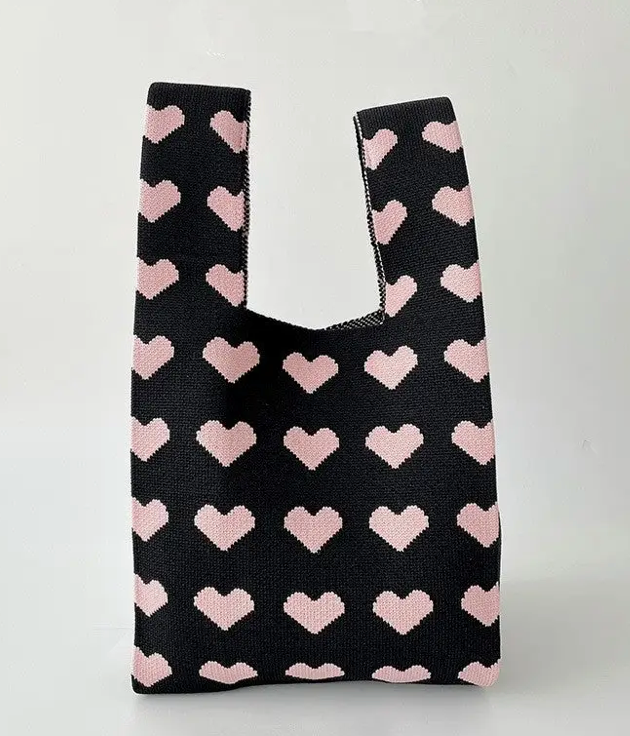 Black w Pink Hearts