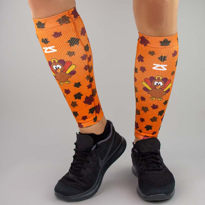 Leafy Turkey Compression Leg SleevesLeg Sleeves - Zensah
