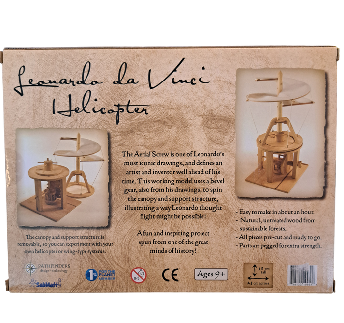 Leonardo Da Vinci Helicopter 'Aerial Screw"