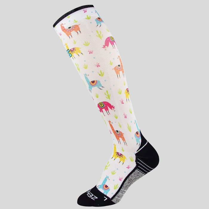 Llamas Compression Socks (Knee-High)Socks - Zensah