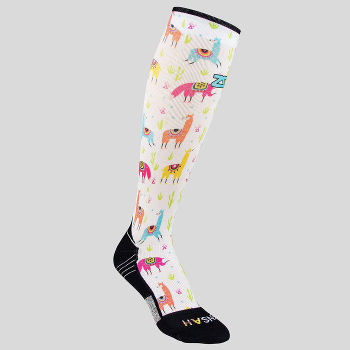 Llamas Compression Socks (Knee-High)Socks - Zensah