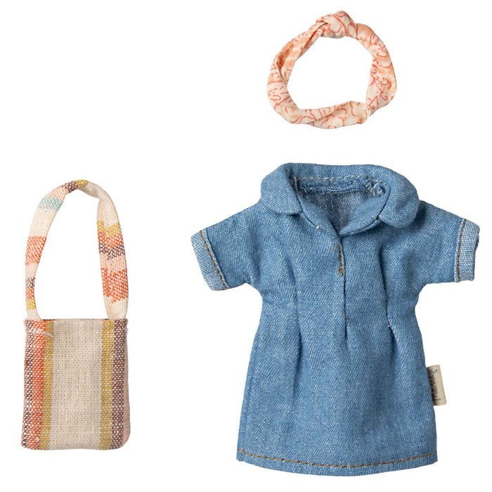 Denim Dress with Bag