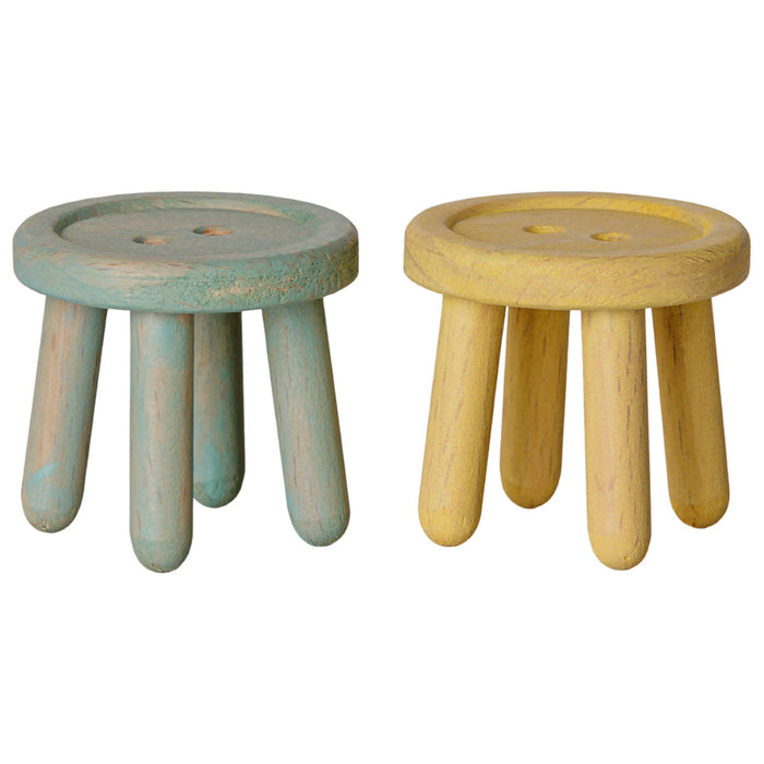 Maileg Mouse Size Button Stools, Set of 2