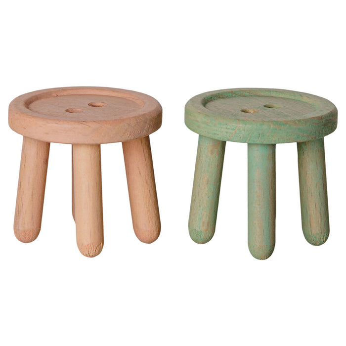 Maileg Mouse Size Button Stools, Set of 2