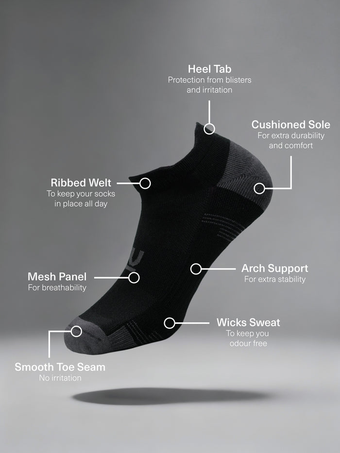 Men's Bamboo Tech Heel Tab 3 Pack