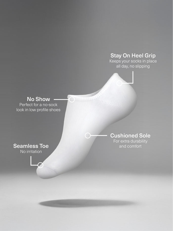 Men's Cushioned No Show Sneaker Socks 4 Pack