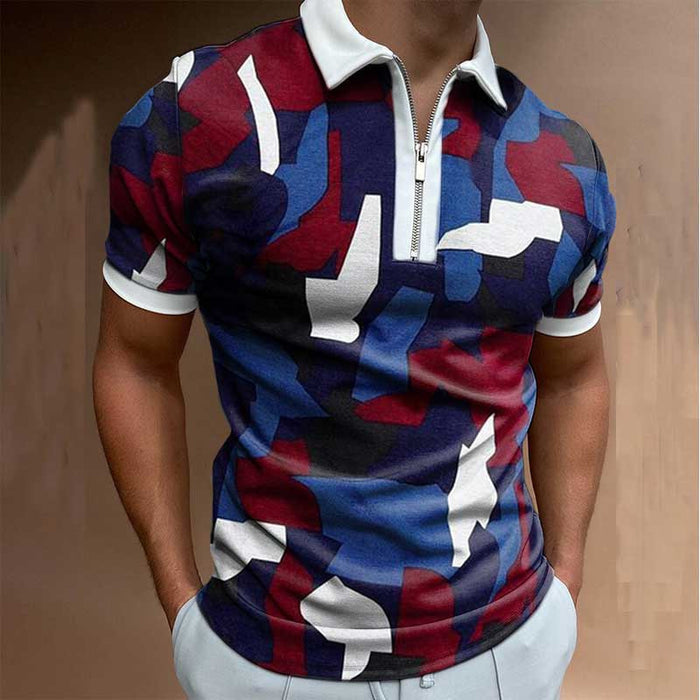 Men’s Solid Cotton Piqué Polo Shirt – Short Sleeve Summer