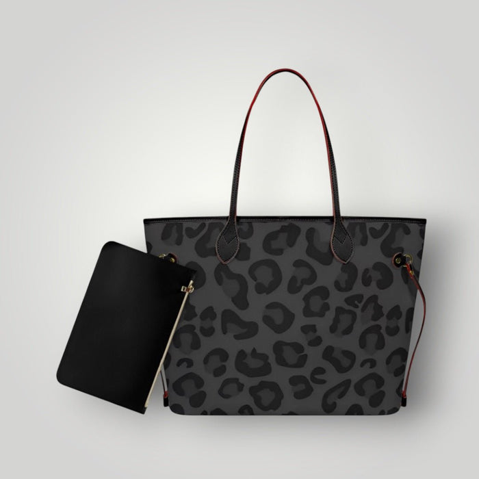 Midnight Leopard Tote Bag - Nursecaresuites - Online Healthcare BoutiqueToteblack leopard tote bagclinical bageveryday tote