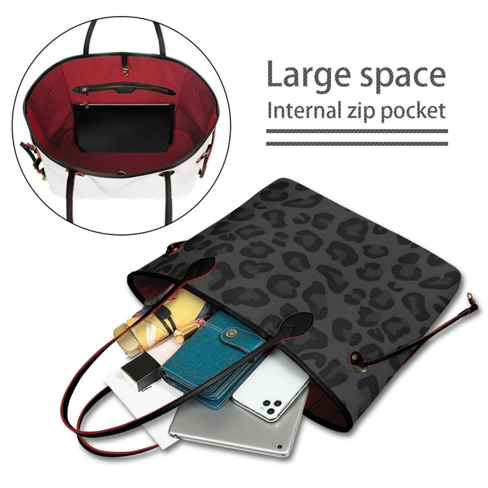 Midnight Leopard Tote Bag - Nursecaresuites - Online Healthcare BoutiqueToteblack leopard tote bagclinical bageveryday tote