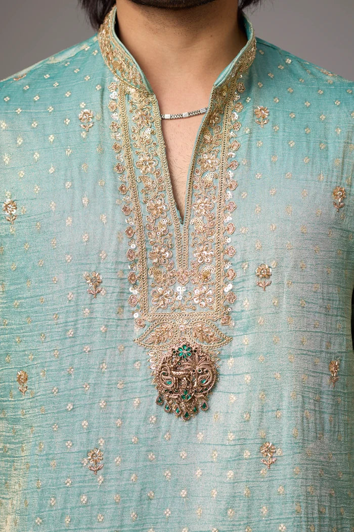 Premium Ornate Neckline Kurta Set – Festive Wear | Mahavir NX