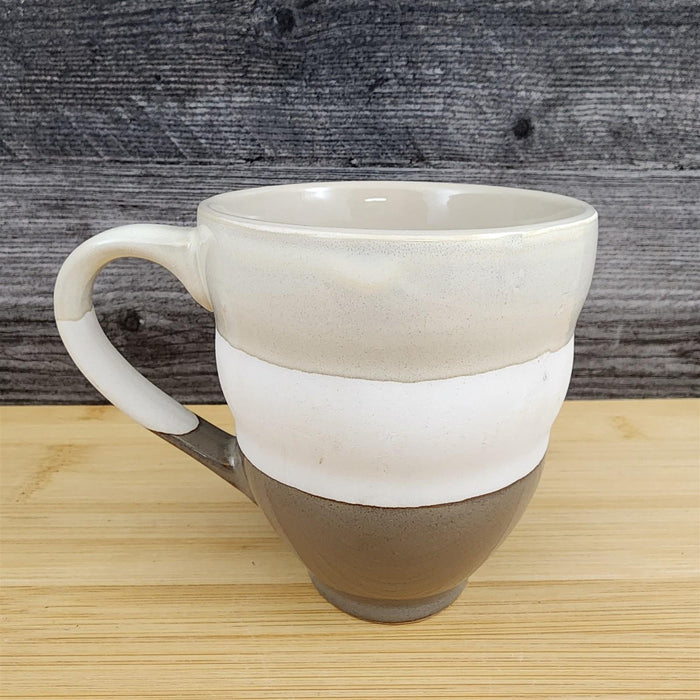 Modern Mug Neutral Beige Brown White Gradient Ceramic Coffee Cup Blue Sky 17oz