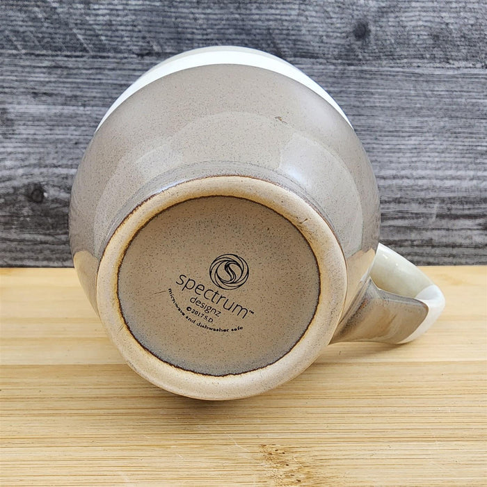 Modern Mug Neutral Beige Brown White Gradient Ceramic Coffee Cup Blue Sky 17oz