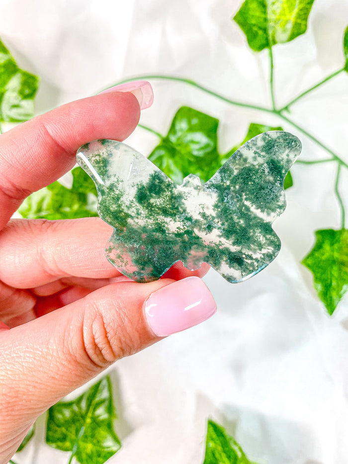 Moss Agate Butterfly
