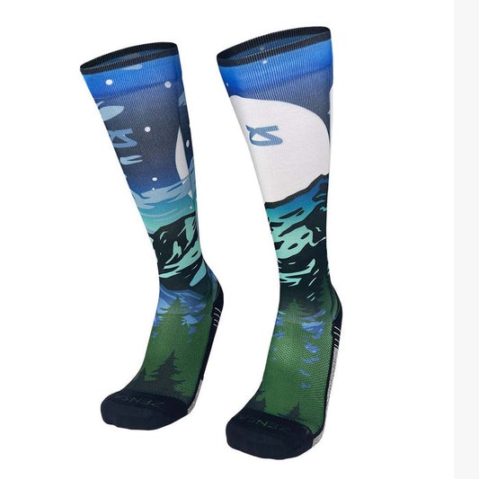 Mountain Panorama Compression Socks (Knee-High)Socks - Zensah