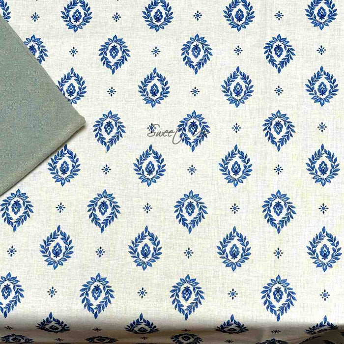 Moustiers Spill-Resistant Classic Allover Tablecloth - Sweet Us