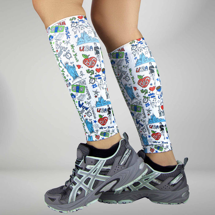 New York Doodle Compression Leg SleevesLeg Sleeves - Zensah