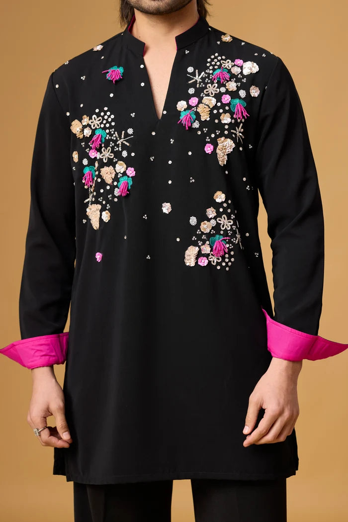 Buy Black Kurta Set for Men Online – Festive Ethnic Wear | Mahavir NX