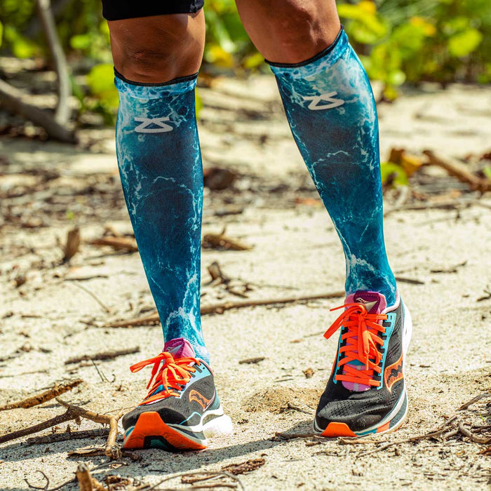 Ocean Compression Socks (Knee-High)Socks - Zensah