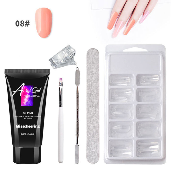 Painless Extension Gel Nail Art Without Paper Holder