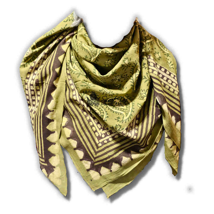 Paisley Splendor Cotton Floral Scarf for Women, Jade Jewel - Sweet Us