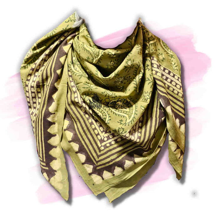 Paisley Splendor Cotton Floral Scarf for Women, Jade Jewel - Sweet Us