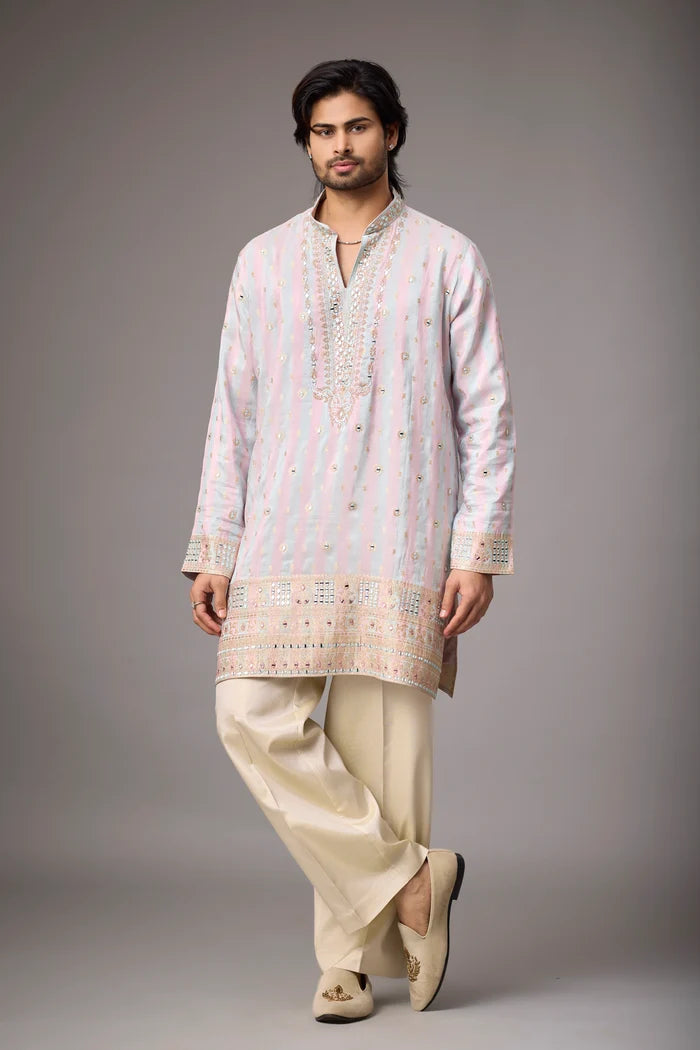 Premium Zari Embroidered Kurta for Men – Wedding Ethnic Wear | Mahavir NX