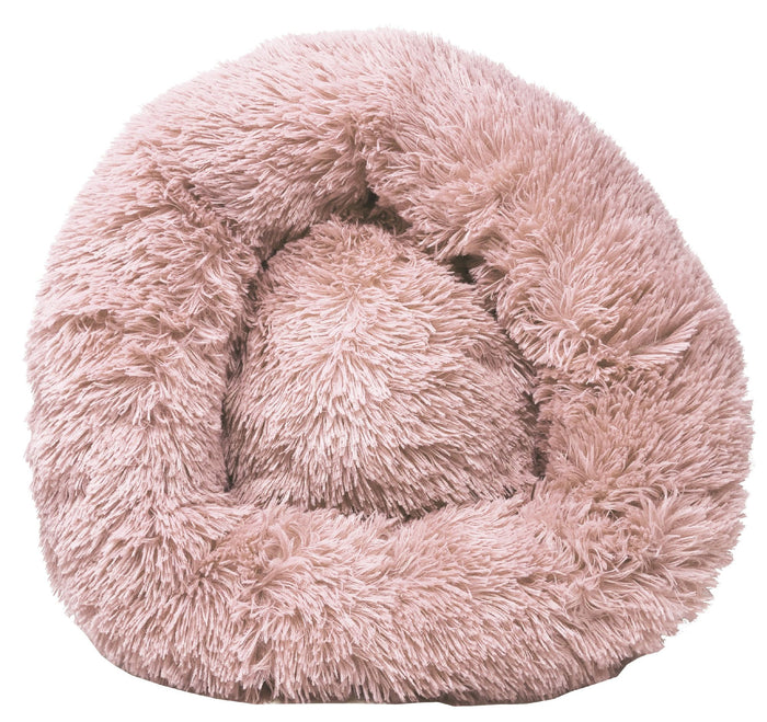 Pet Life Nestler Plush Dog Bed – Soft Round Calming Bed for Pets