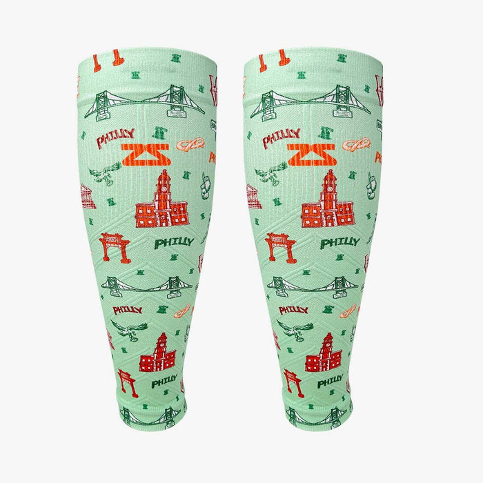 Philly Doodle Compression Leg SleevesLeg Sleeves - Zensah