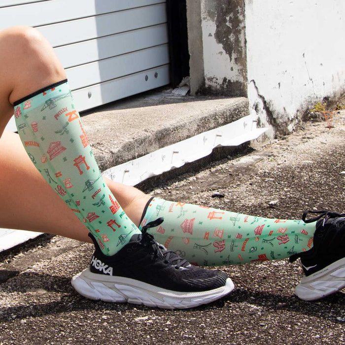 Philly Doodle Compression Socks (Knee-High)Socks - Zensah