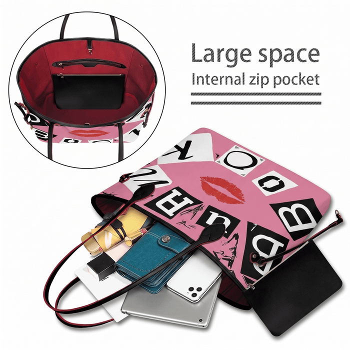 Pink Burn Book Tote Bag - Nursecaresuites - Online Healthcare BoutiqueToteclinical bageveryday totefaux leather tote