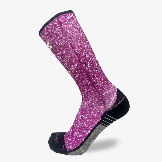 Pink Glitter Compression Socks (Knee-High)
