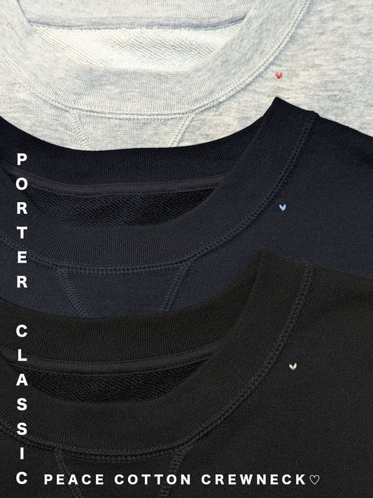 Porter Classic H/W PEACE COTTON CREW NECK