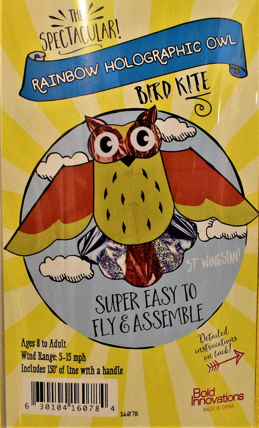 Rainbow Holographic Owl Kite