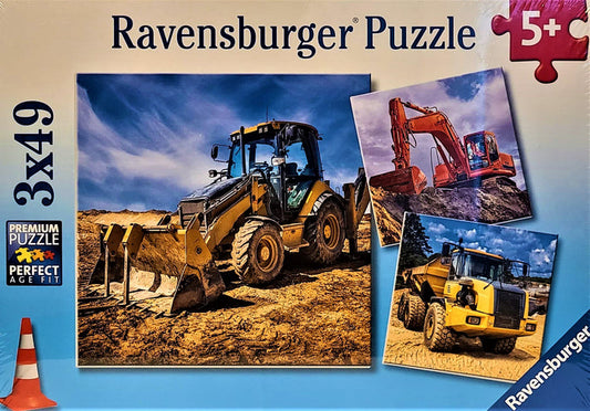 Ravensburger 3x49pc Puzzle - Diggers at Work!