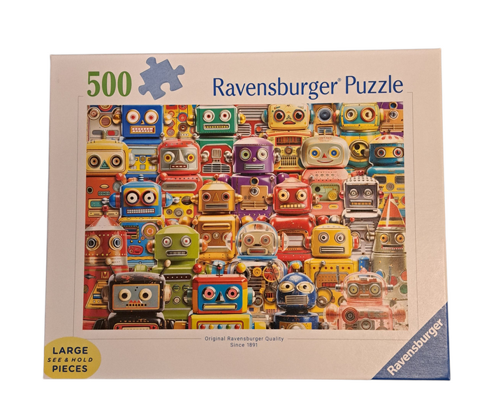 Ravensburger 500 Large Pieces Puzzle -Retro Robots