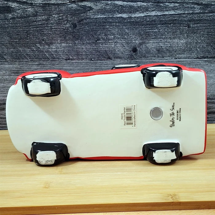 Red Pick Up Truck Planter Succulent Plant Pot Holder Succulent Ceramic Blue Sky