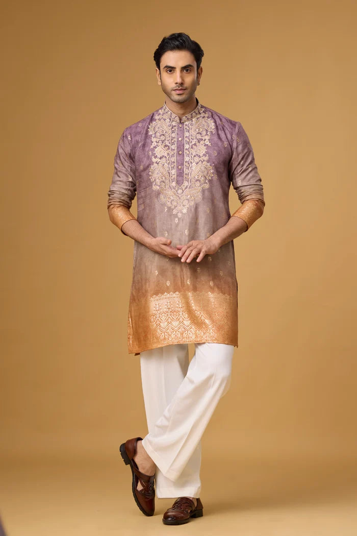 Paisley Panel Kurta for Men – Wedding Ethnic Wear | Mahavir NX