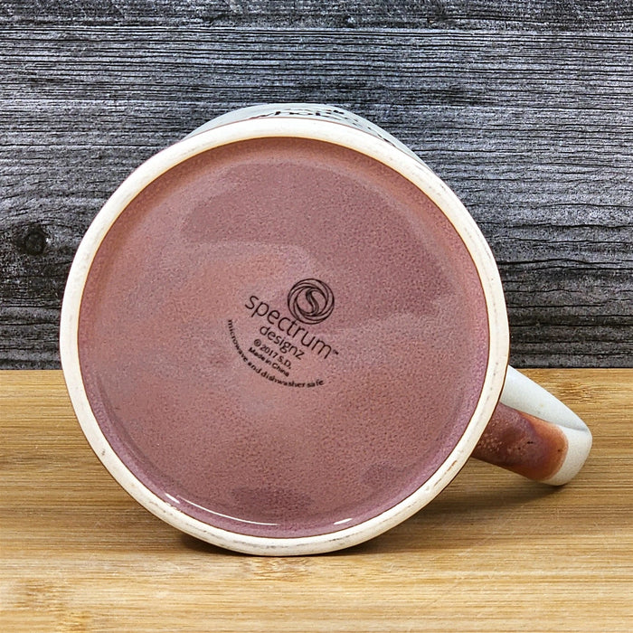 Religious Coffee Mug Jesus Inspirational Saying Tea Cup Ceramic Brown Blue Sky