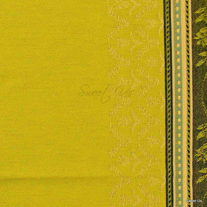 Wipeable Stain Resistant French Floral Cotton Jacquard Tablecloth Bright Sky - Sweet Us