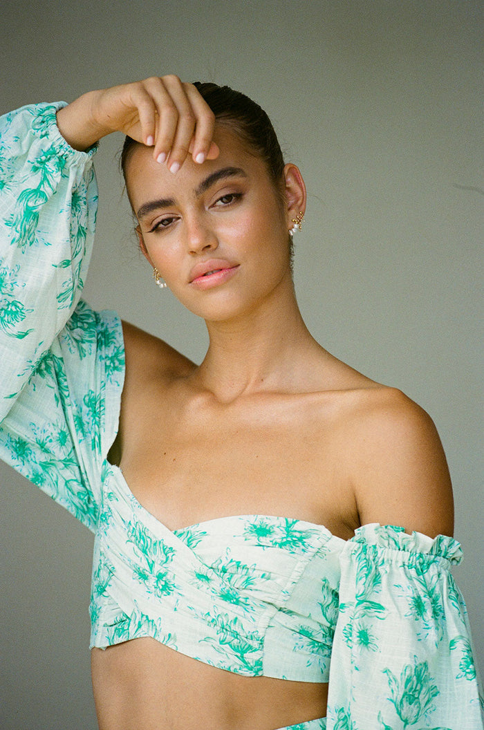 SAMPLE-Backless Zoe Top - Tulip Floral
