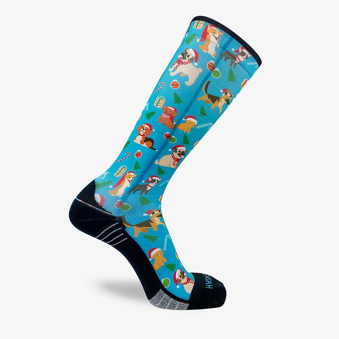 Santa Dogs Compression Socks (Knee-High)Socks - Zensah