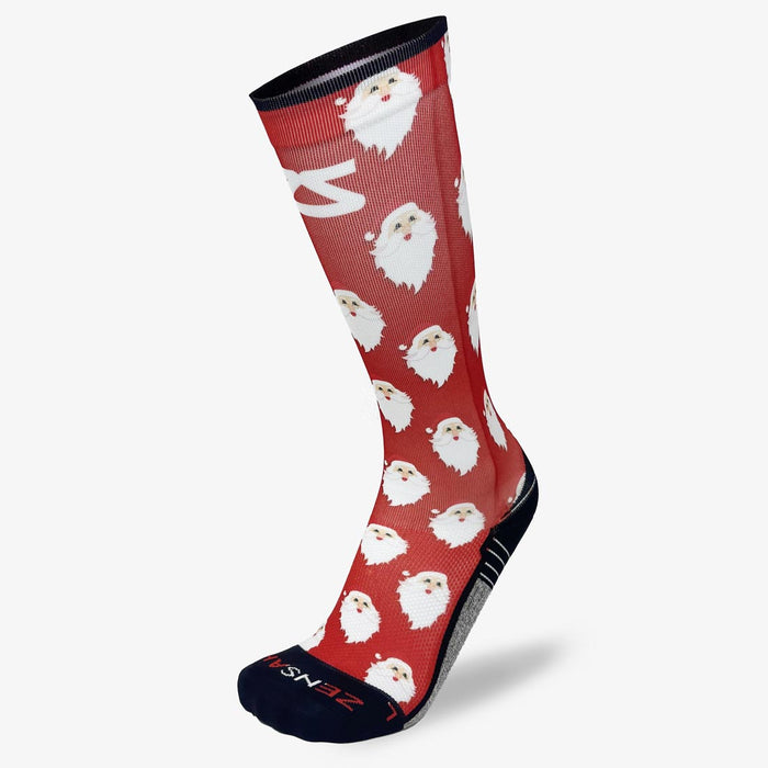 Santa Faces Compression Socks (Knee-High)Socks - Zensah