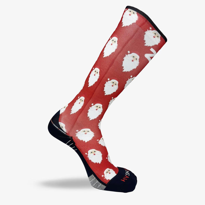 Santa Faces Compression Socks (Knee-High)Socks - Zensah