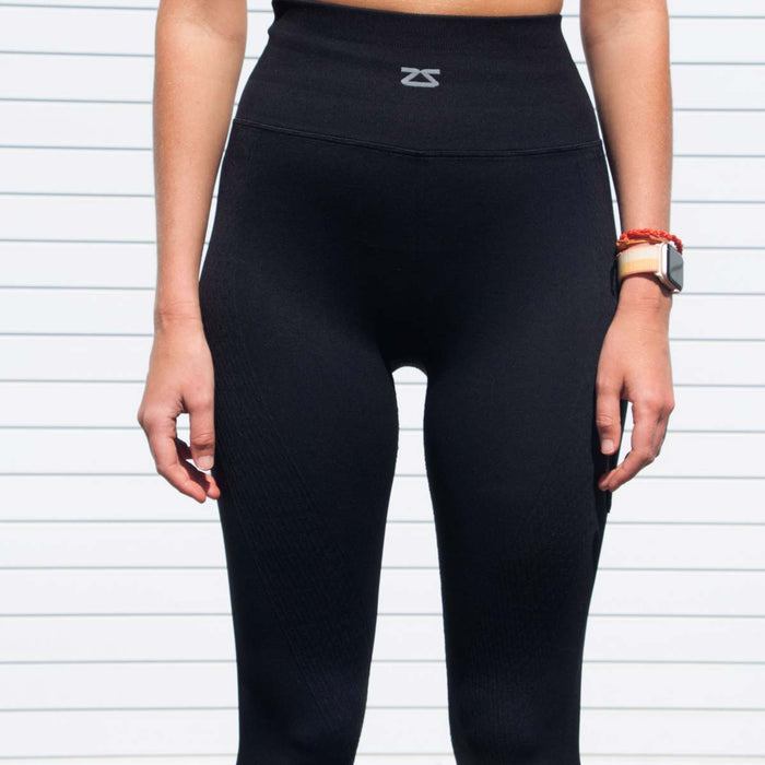 Seamless High-Waisted 7/8 Running LeggingsCompression Bottoms - Zensah