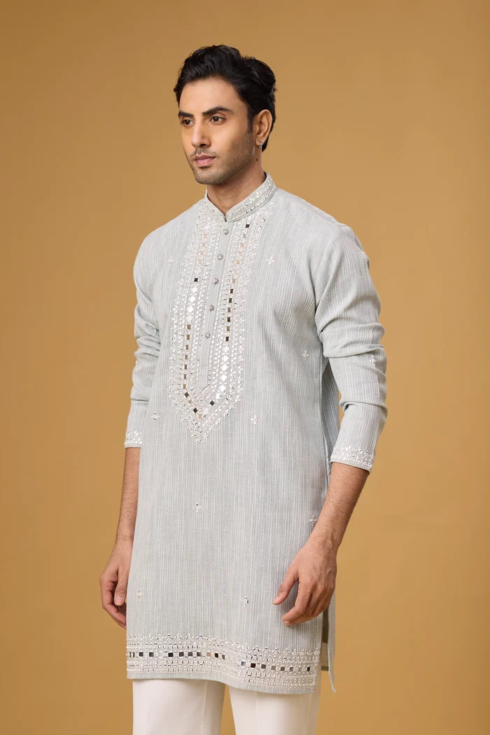 Ornate Hem Border Kurta Set – Festive & Cultural Wear | Mahavir NX