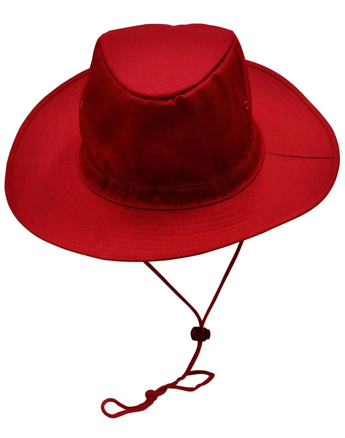 Slouch Hat With Break-away Clip Strap H1026 Active Wear Winning Spirit Red S