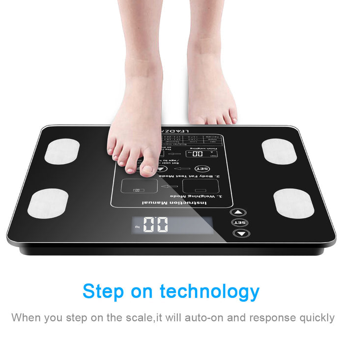 Smart Bathroom Scale – LCD BMI & Weight Tracker (400lbs)
